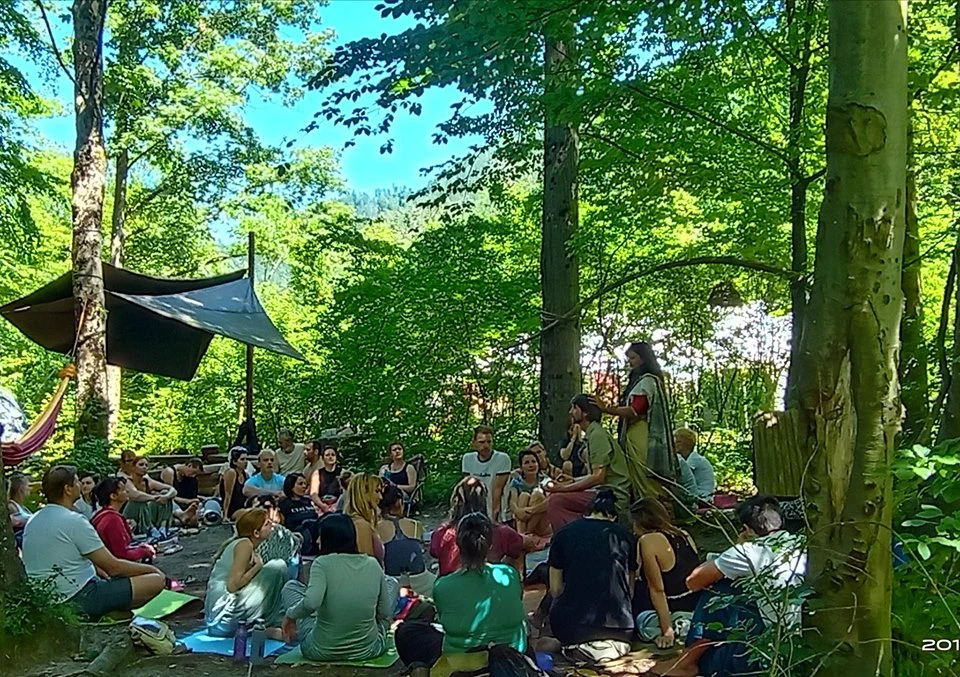 An outdoor gathering with Ektaa Sibal